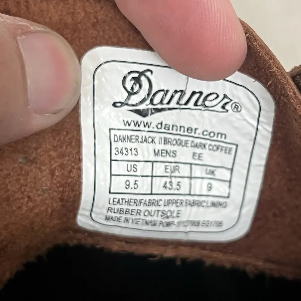 Danner Jack II Mens 9.5 Wide 2E BrownChukka Ankle BLeather Lace Up Boot Shoes